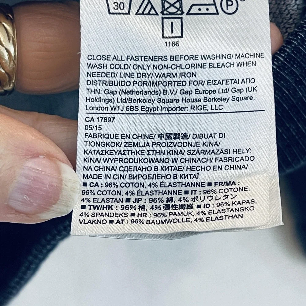 Banana Republic Jacket Mens Large Blue Knit Bomber Full Zip Chest‎ Pocket Casual - Picture 10 of 14